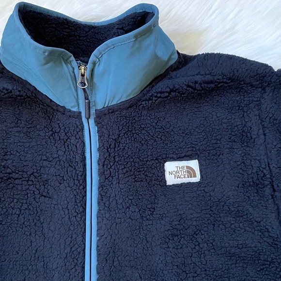 The North Face Men’s Campshire Sherpa Fleece Full Zip Jacket In Blue - Picture 3 of 8